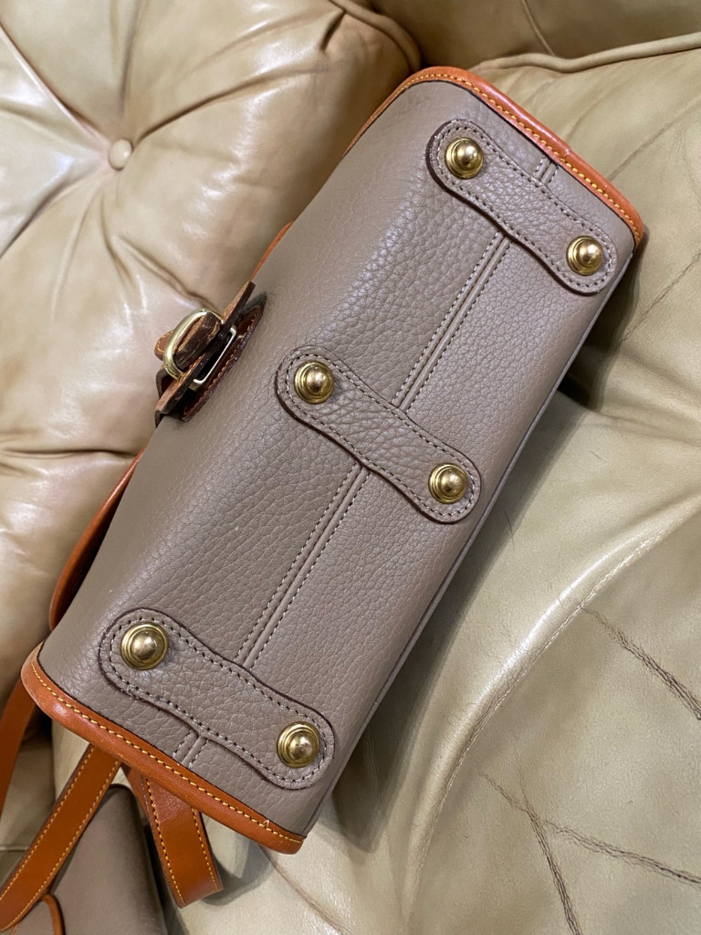 LKNW Dooney & Bourke Essex + EUC Key Fob Charm & Wallet Taupe AWL Pebbled Bundle - Picture 7 of 16